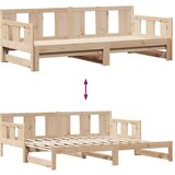vidaXL Izvlečna dnevna postelja s predali 80x200 cm trdna borovina | Shoptok.si