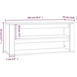  Stalak za cipele bijeli 100 x 35 x 45 cm od konstruiranog drva | shoptok.hr