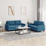 vidaXL 2-dijelni set sofa s jastucima plavi baršunasti Cijene