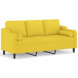  Trosjed s ukrasnim jastucima svjetložuti 180 cm od tkanine | Eponuda.com