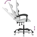  Gaming stol bela in črna umetno usnje, (21377805) | Shoptok.si
