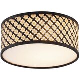 QAZQA Orientalska ratanska stropna svetilka s črnim okvirjem 30 cm - Tremmo | Shoptok.si