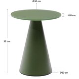 Kave Home Okrugao pomoćni stol sa staklenom pločom stola ø 30 cm Wilshire – | shoptok.hr