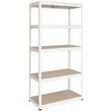 x Metalni regal Futur 350 (D x Š x V: 45 x 90 x 180 cm, Nosivost: 350 kg/polica, Broj polica: 5 Kom., Bijela) | shoptok.hr