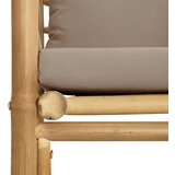  Vrtna sofa od bambusa sa smeđesivim jastucima | shoptok.hr