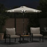  Vrtni suncobran s čeličnom šipkom LED bijeli 225 x 225 x 212 cm | shoptok.hr