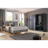 CARRYHOME POSTELJA BOXSPRING 160 cm x 200 cm , tekstil svetlo siva | Shoptok.si