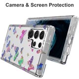 INORCO Za Samsung Galaxy S23 Ultra GW18 prozoren ovitek za telefon z laserskim vzorcem, odebeljen ovitek za računalnik + TPU, odporen proti udarcem, (22033332) | Shoptok.si