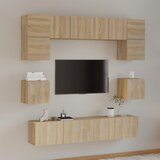 8-dijelni set TV ormarića boja hrasta sonome konstruirano drvo | shoptok.hr