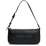 Tommy Jeans Torba za čez ramo 'Essential' kamen / črna