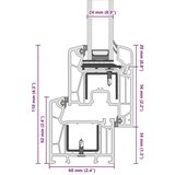 vidaXL Kletno okno "RISOR" 50x75 cm vrtljivo-nagibno DIN levo belo | Shoptok.si