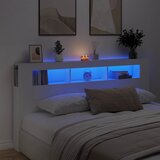  LED uzglavlje bijelo 200 x 18,5 x 103,5 cm konstruirano drvo | Eponuda.ba
