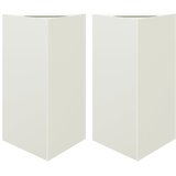  Vrtne sadilice 2 kom bijele trokutaste 50x43x75 cm čelične | shoptok.hr