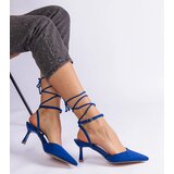 Gemre Blue slingback ankle-tie stilettos Viktoriada | ePonuda.com