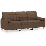  Trosjed s ukrasnim jastucima smeđi 180 cm od tkanine | shoptok.hr