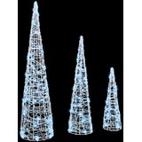  Božićno drvce 3 pcs Hladna bijela 20 x 20 x 80 cm Akril | Eponuda.com
