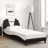  Okvir kreveta s uzglavljem crno-bijeli 90 x 200 cm umjetna koža | shoptok.hr