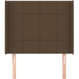  Uzglavlje s ušima tamnosmeđe 103x16x118/128 cm od tkanine | shoptok.hr