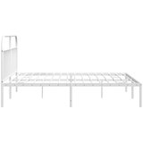  Metalni okvir za krevet s uzglavljem bijeli 200x200 cm | shoptok.hr