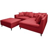 MID.YOU Ecksofa inkl. Hocker, mikrovlakna rdeča | Shoptok.si
