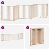 vidaXL Ograda za pse z vrati zložljiva 6 panelov 480 cm topolovina | Shoptok.si
