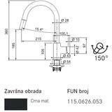 Franke slavina Lina Doccia crna mat 115.0626.053 | ePonuda.com