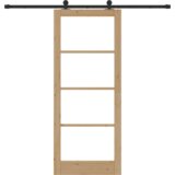 vidaXL Drsna vrata z okovjem 'ORKDAL'86x211 cm, Notranja vrata z steklom 'ORKDAL'86x211x4 cm iz trdega lesa bora | Shoptok.si