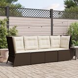  Kutna vrtna sofa od poliratana s jastucima smeđa | Eponuda.com