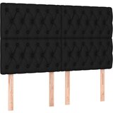 Maison Chic Posteljno vzglavje - Vzglavna omarica 4 kosa črn 80x7x78/88 cm blago, (22077056) | Shoptok.si