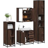 vidaXL 4-dijelni set kupaonskog namještaja boja smeđeg hrasta drveni | shoptok.hr