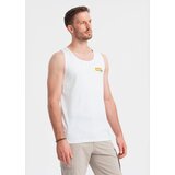 Ombre Summer Vibe printed men's cotton tank top - white | Eponuda.ba