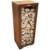Remundi rjava jeklena shramba za les širine 50 cm | Shoptok.si