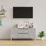TV ormarić boja betona 102 x 44 5 x 50 cm od konstruiranog drva | shoptok.hr