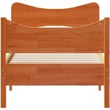  Okvir kreveta s uzglavljem voštano smeđi 100x200 cm od borovine | shoptok.hr