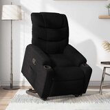  Naslonjač na podizanje od tkanine crni | shoptok.hr