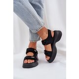 Boto Fabric Lightweight Platform Sandals Black Deniffia | shoptok.hr
