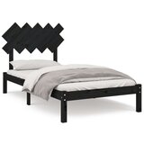  Posteljni okvir črn 100x200 cm trden les, (20684186) | Shoptok.si