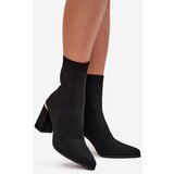 Boto Fabric Slip-On Women's Ankle Boots Black Virelle | Shoptok.si