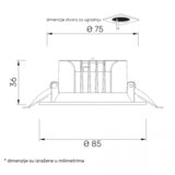 Bb Link led svetiljka HSM-DL00812 3000/4000/6000K 8W IP20 crna