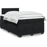 Box spring krevet s madracem crni 120 x 200 cm baršunasti | shoptok.hr