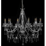  Luster s perlama srebrni 12 žarulja E14 | shoptok.hr