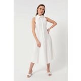 Lafaba Dress - White - Shirt dress Cene