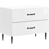  Noćni ormar s ladicama Bijela visokog sjaja 62 x 34,5 x 47,5 cm | shoptok.hr