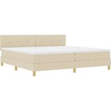  Krevet s uzglavljem s madracem Krem 200x200 cm Tkanina | shoptok.hr
