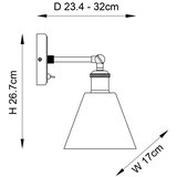  Endon 92874 - Zidno spot svetlo HAL 1xE27/10W/230V bronza/bakar/prozirno | Eponuda.com