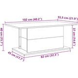  Stol za kavu staro drvo 102x55,5x40 cm konstruirano drvo | shoptok.hr