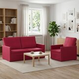  Set sofe 2 pcs Vinska crvena Baršun - boja crnog vina Jednostruka + Dvostruka (140 cm) | shoptok.hr
