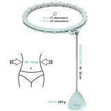  Hhm14 hula hoop zeleni magnetski s utegom + brojačem hms | shoptok.hr