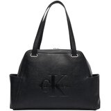 Calvin Klein Jeans Torbe POCKETS MONOLOGO TOTE LV04F3689G Črna Cene