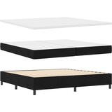  Krevet s opruga kutije s uzglavljem Crna 200 x 200 cm Baršun | shoptok.hr